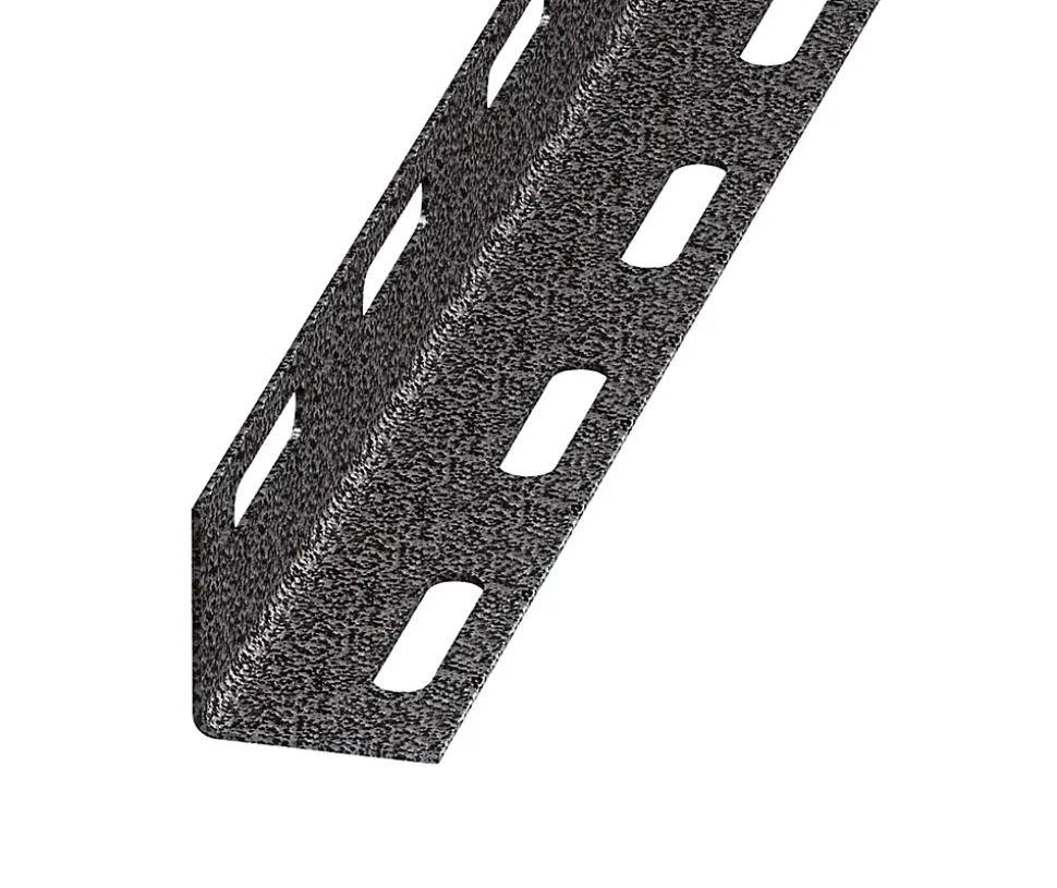 Cornière perforée acier laqué gris martelé 27x27mm,2 m
