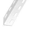 Cornière perforée acier époxy blanc 27 x 27 mm, 2 m
