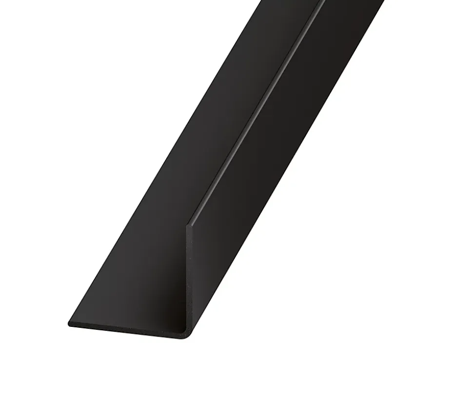 Cornière PVC noir 15 x 15 mm, 2 m Polychlorure de vinyle (PVC)