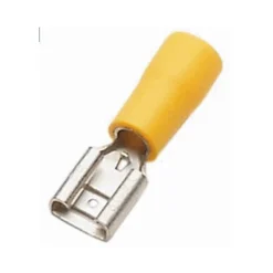 Cosse électrique femelle plate isolée 9,8 mm jaune (Lot de 20)