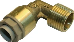 Coude 92 mâle à visser - Mâle : 15x21 Tube cuivre diam : ext. : 14