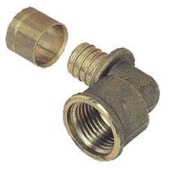 Coude femelle fixe et raccord à glissement PER D12 3/8'' - GARIS - 2307-12-12