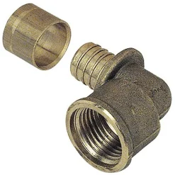 Coude femelle fixe et raccord à glissement PER D12 3/8'' - GARIS - 2307-12-12