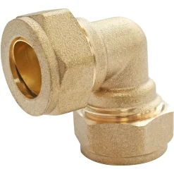 Coude égal bicône à bague laiton pour tube cuivre Ø12
