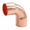 Coude grand rayon à souder embouts femelles angle 90° pour tube cuivre Ø28