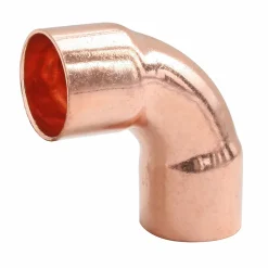 Coude grand rayon à souder embouts femelles angle 90° pour tube cuivre Ø22, lot de 2