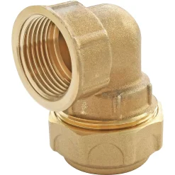 Coude laiton mâle pour PE Ø32 - Femelle 26/34 (1")