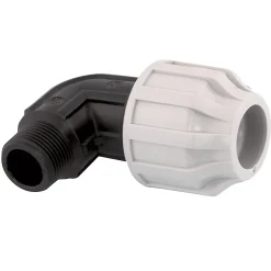 Coude mâle polypropylène à compression Ø20 femelle 1/2 (15x21) Fitt