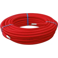 Couronne tube Multicouche prégainé rouge Ø16 longueur 25 mètres