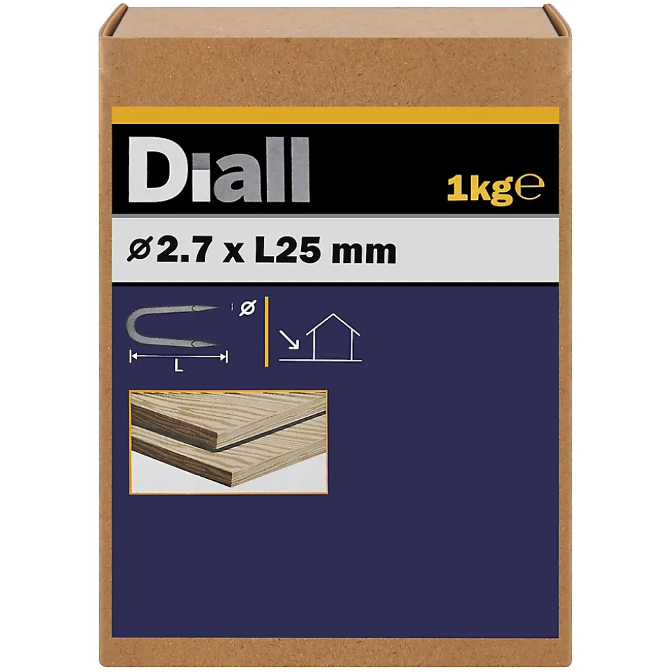 Crampillons en acier galvanisé 2,7x25 - 1kg