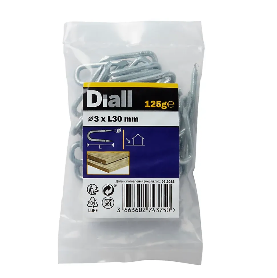 Crampillons en acier galvanisé 3x30 - 125g