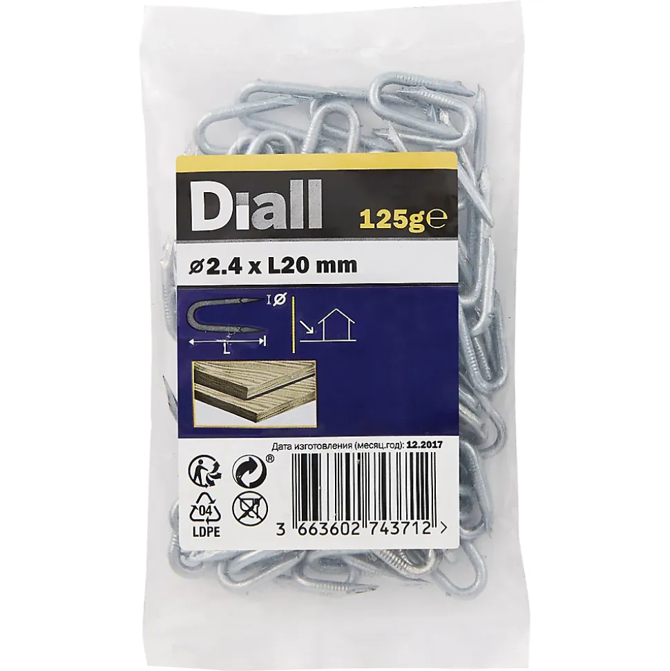Crampillons en acier galvanisé 2,4x20 - 125g