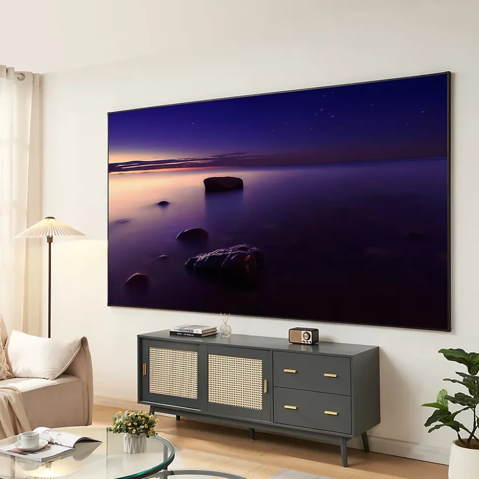 Écran de projection mural Väkhoga 120 pouces Full HD 4K 8K HDR gris en.casa