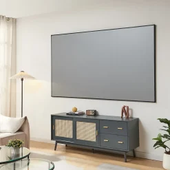 Écran de projection mural Väkhoga 100 pouces Full HD 4K 8K HDR gris en.casa