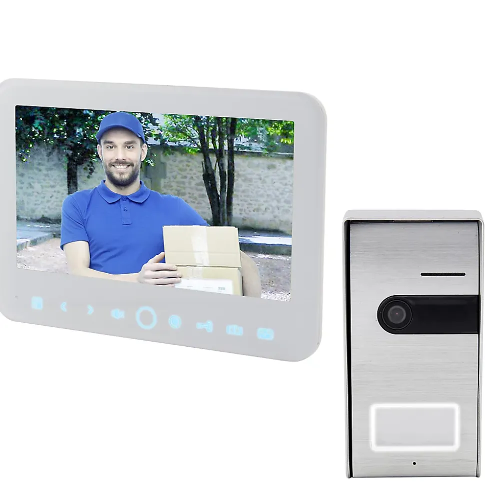 Écran vidéo filaire + bouton tactile pour l'extérieur filaire Blyss Jelbi