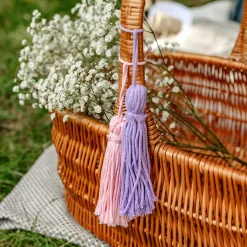 Creative Deco 3mm x 200m Corde Macramé Violet Pastel - Fil de Coton et Polyester +/- 0.5 mm Épaisseur - 30 Plis - Ficelle Naturel