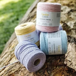 Creative Deco 3mm x 200m Corde Macramé Violet Pastel - Fil de Coton et Polyester +/- 0.5 mm Épaisseur - 30 Plis - Ficelle Naturel