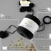 Creative Deco 3mm x 200m Corde Macramé Noir - Fil de Coton et Polyester - +/- 0.5 mm Épaisseur - Decoration Jardinage Emballage