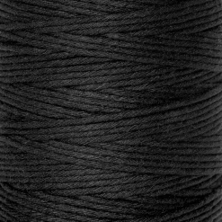 Creative Deco 3mm x 200m Corde Macramé Noir - Fil de Coton et Polyester - +/- 0.5 mm Épaisseur - Decoration Jardinage Emballage