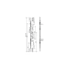 Crémone barillet axe 25mm longueur 2030mm ajustable haut et bas - FERCO - G-24534-20-L-1