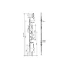 Crémone barillet axe 28mm longueur 1780mm ajustable haut et bas - FERCO - G-24452-18-L-1