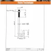 Crosse ancrage M20X420 + 1 Ecrou Acier brut - 1 pièce