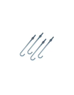 Crosse ancrage M18X357 Filetée sur 150 +2 Ecrou +2 Rondelle Acier zingué - 100 pièces