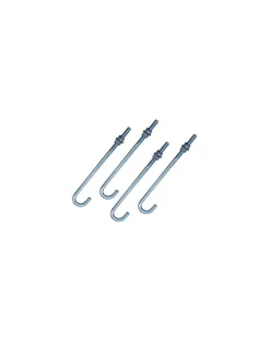 Crosse ancrage M24X800 Filetée sur 150 + Ecrou + Rondelle Acier zingué - 10 pièces