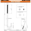 Crosse ancrage M18X357 Filetée sur 150 +2 Ecrou +2 Rondelle Acier zingué - 1 pièce