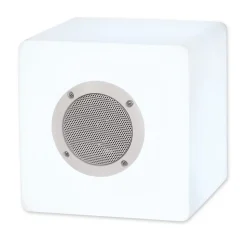 Cube décoratif avec Bluetooth 'Cube' en métal et plastique, avec changeur de couleur et LED intégrées