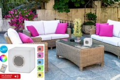 Cube décoratif avec Bluetooth 'Cube' en métal et plastique, avec changeur de couleur et LED intégrées