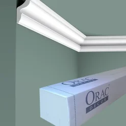 CX148 Corniche plafond Orac Decor - 4,5x3x200cm (h x p x L) - moulure décorative polymère Carton 8 pièces