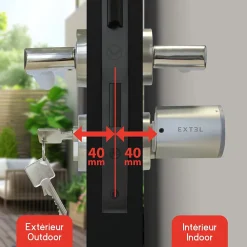 Cylindre 40/40 pour serrure connectée Extel Lock - Extel - 720112