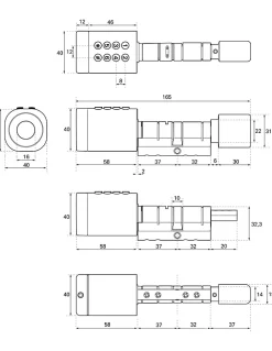 Cylindre connecté Intelock STUDY, taille ajustable, argent - INTELOCK
