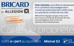 Cylindre débrayable Bricard 2 entrées 40X50