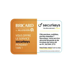 Cylindre débrayable Bricard Mistral 2 entrées 35x35 mm