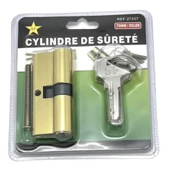 Cylindre de sécurité de 70 mm avec 5 clés renforcées