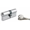 Cylindre de serrure double entrée Ecopro, 40x40mm, aluminium, anti-arrachement, 3 clés, nickel - SP