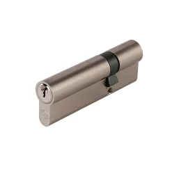 Cylindre laiton nickel satiné Smith & Locke 30 x 60 mm