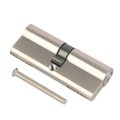 Cylindre laiton nickel satiné Smith & Locke 40 x 40 mm