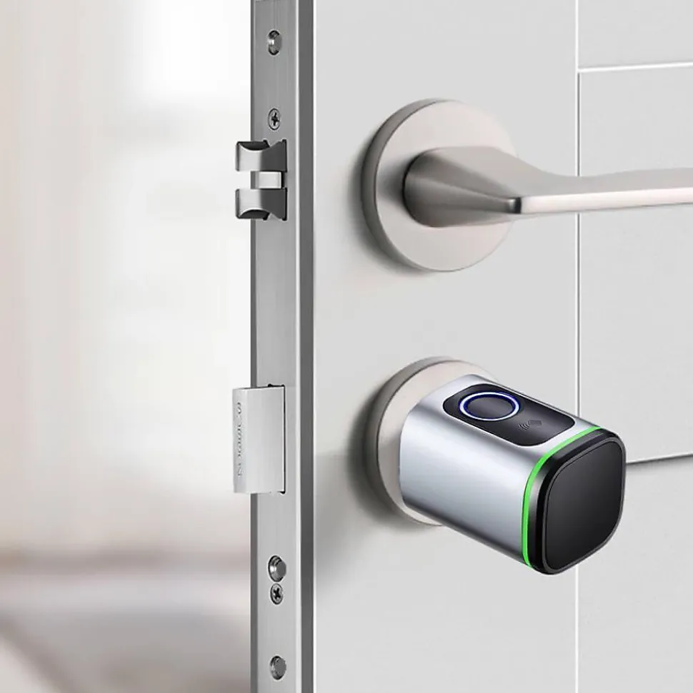 Cylindre électronique de serrure connecté locky-10 bio à empreinte digitale et badge rfid mifare