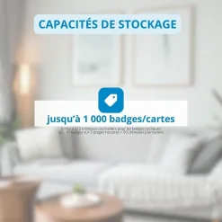 Cylindre électronique de serrure connecté étanche locky-13 double à badge rfid mifare