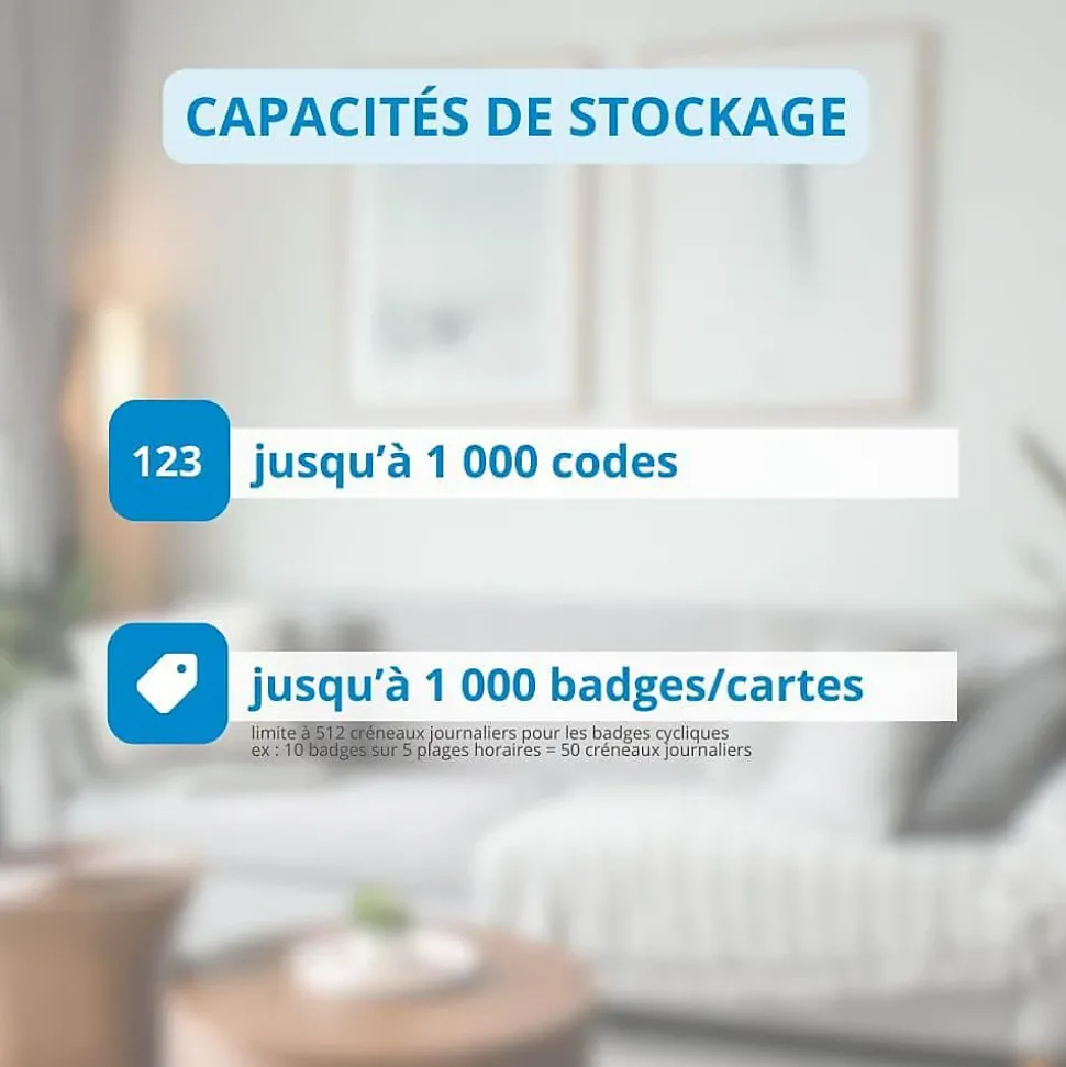 Cylindre électronique de serrure connecté locky-10 code à code et badge rfid mifare
