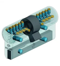 Cylindre serrure 30x30 mm à bouton acier renforcé 3 clés CHIFRAL S2 BRICARD
