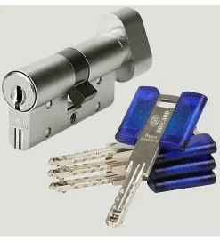 Cylindre serrure 30x30 mm à bouton acier renforcé 3 clés CHIFRAL S2 BRICARD