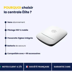 Daewoo - Pack Alarme Maison sans Fil Elite (Tranquillité+) - Centrale PA501Z - Kit XXL 20 Accessoires + 2 Caméras solaires Motoris