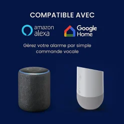 Daewoo Alarme Maison Wifi Sans Fil Vigilia VIG501 - Kit Complet avec Caméra Full HD intérieur et 8 Accessoires