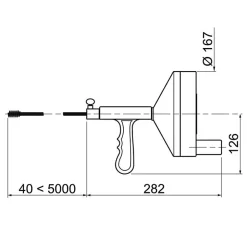 Déboucheur de canalisation manuel noir 5m SP9910 Wirquin