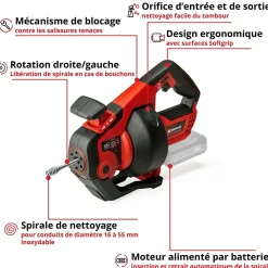 Déboucheur Einhell TE-DA 18/760 LI SOLO