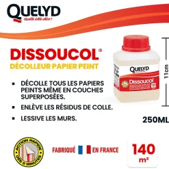 Décolleur de papier peint Dissoucol - surface de couverture 140 m² - contenance 0,25 L - Quelyd 30611831